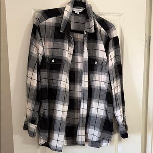 Old Navy Black and White Checkered Shirt